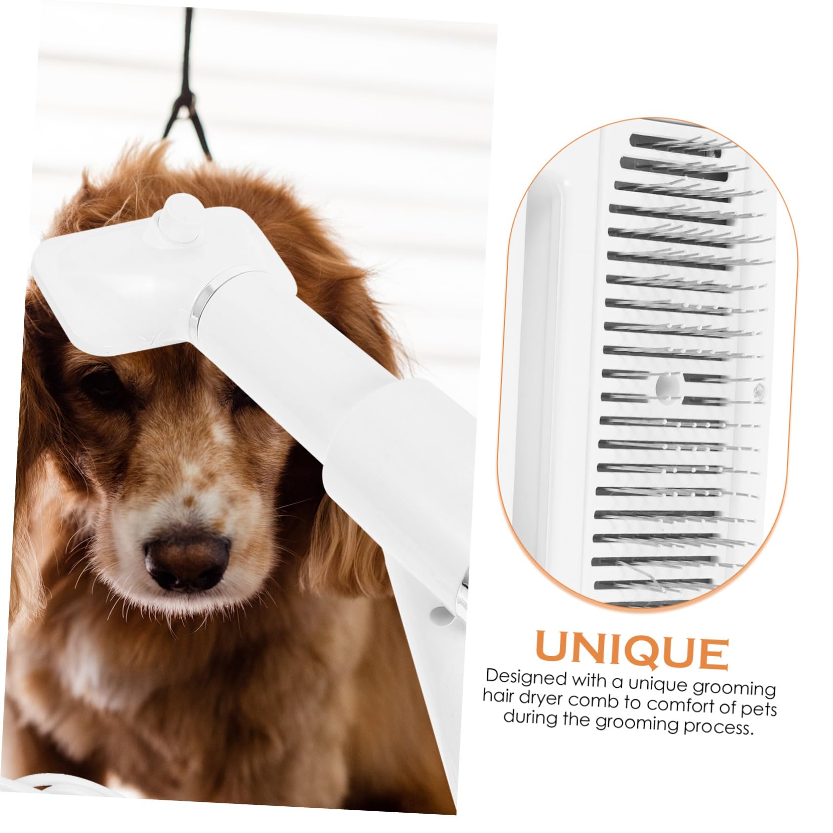SUPVOX Peigne Sèche-cheveux Plastique Blanc Portable pour Animaux de Compagnie Sûr et Pratique Toilettage des Chiens et Chats à Domicile