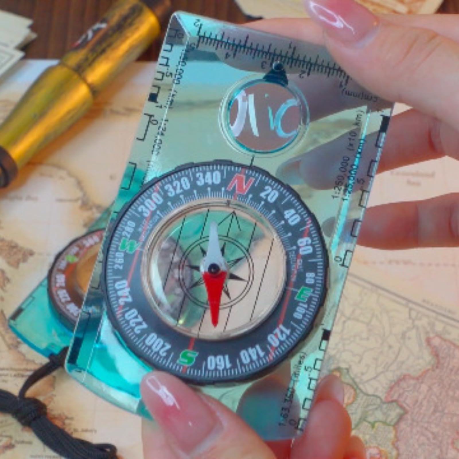 20-pak niebieskich kompasów do orientacji na orientację do czytania map, biwakowania, survivalu, świetne jako prezenty edukacyjne, upominki na imprezę i materiały dla żołnierzy zwiadowczych
