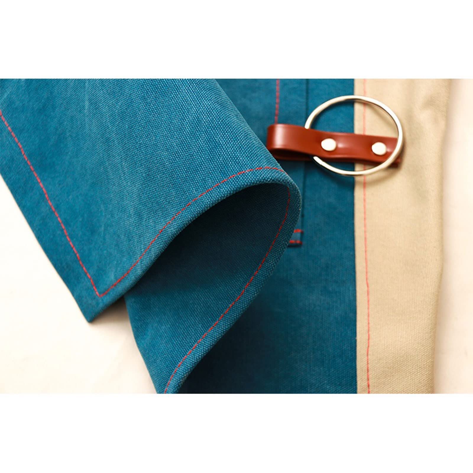 Delantal de mezclilla para hombre y mujer, para restaurante, peluquería, té, camareros, cafetería, florería, hotel, hornear, cocina, pintura (marrón rojizo), Marrón rojizo, Talla única