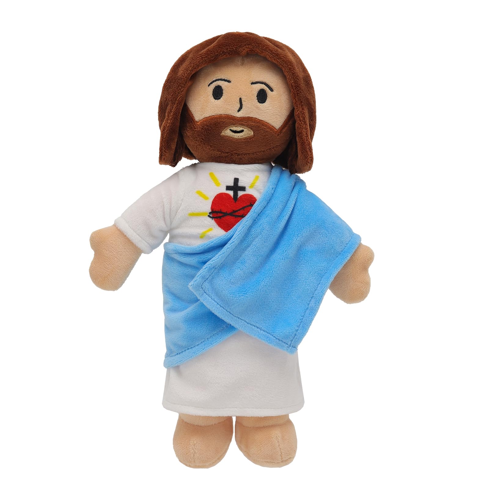 13 Jesus Plush Toy Heart of Jesus Plushie Savior Stuffed Doll for Church Sunday School Religious Easter Gift