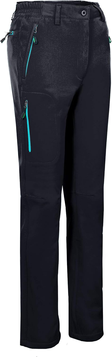 SVACUAM Women's Outdoor Windproof Softshell Fleece Lined Hiking Snow Ski Pants : Sports & Outdoors