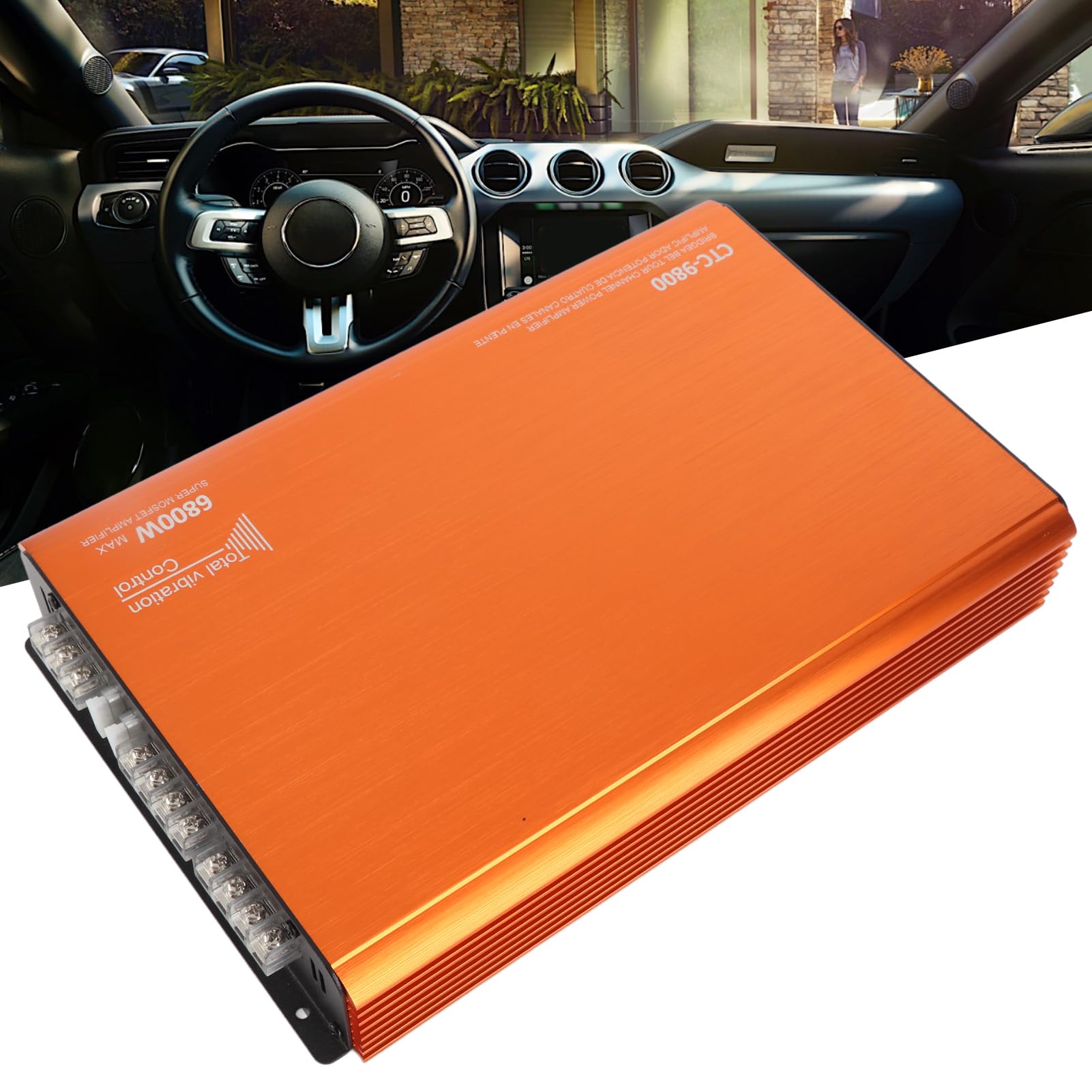Generic Amplificateur de Voiture 4 Canaux 6800 W Haute Puissance Pontable pour des Performances Améliorées