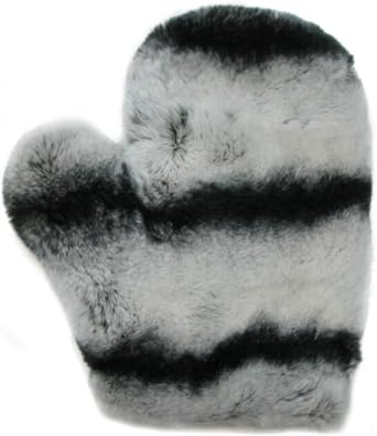 Double Sided Full Skin Rex Chinchilla Love Massage Mitten-One Piece