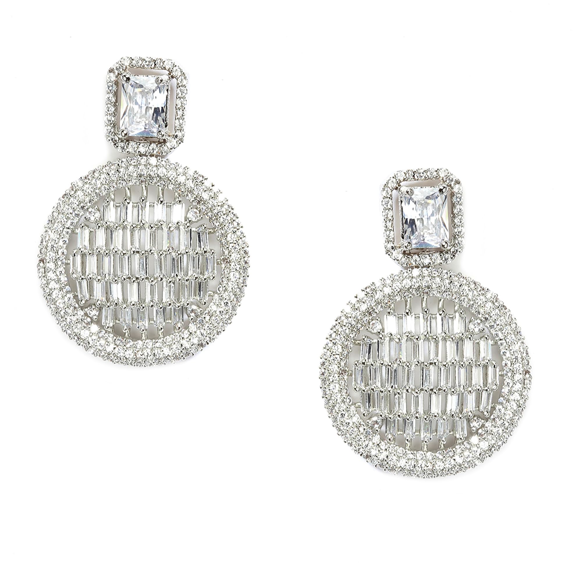 Zeneme Earring Rhodium Plated Off White Geometruc Shaped Push Back Stud Earring Classic Dailies Jewellery For Girl And Women (White) (B0B3989H2F) Amazon Price History, Amazon Price Tracker