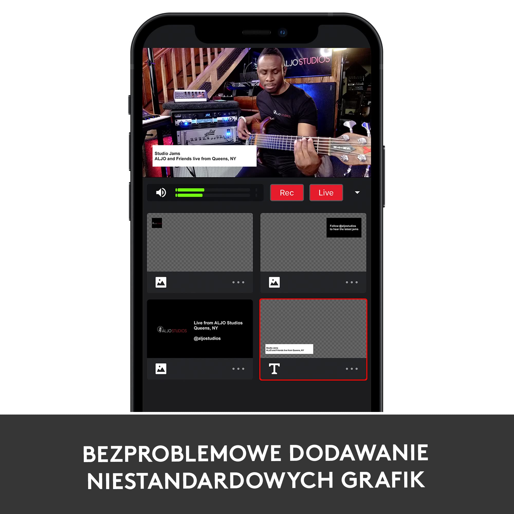 Logitech for Creators Start 3-Pack Kamera, bezprzewodowe przesyłanie strumieniowe na żywo 1080p HD z wielu kamer, inteligentne sterowanie przez aplikację, przesyłanie strumieniowe przez Wi-Fi, Czarna