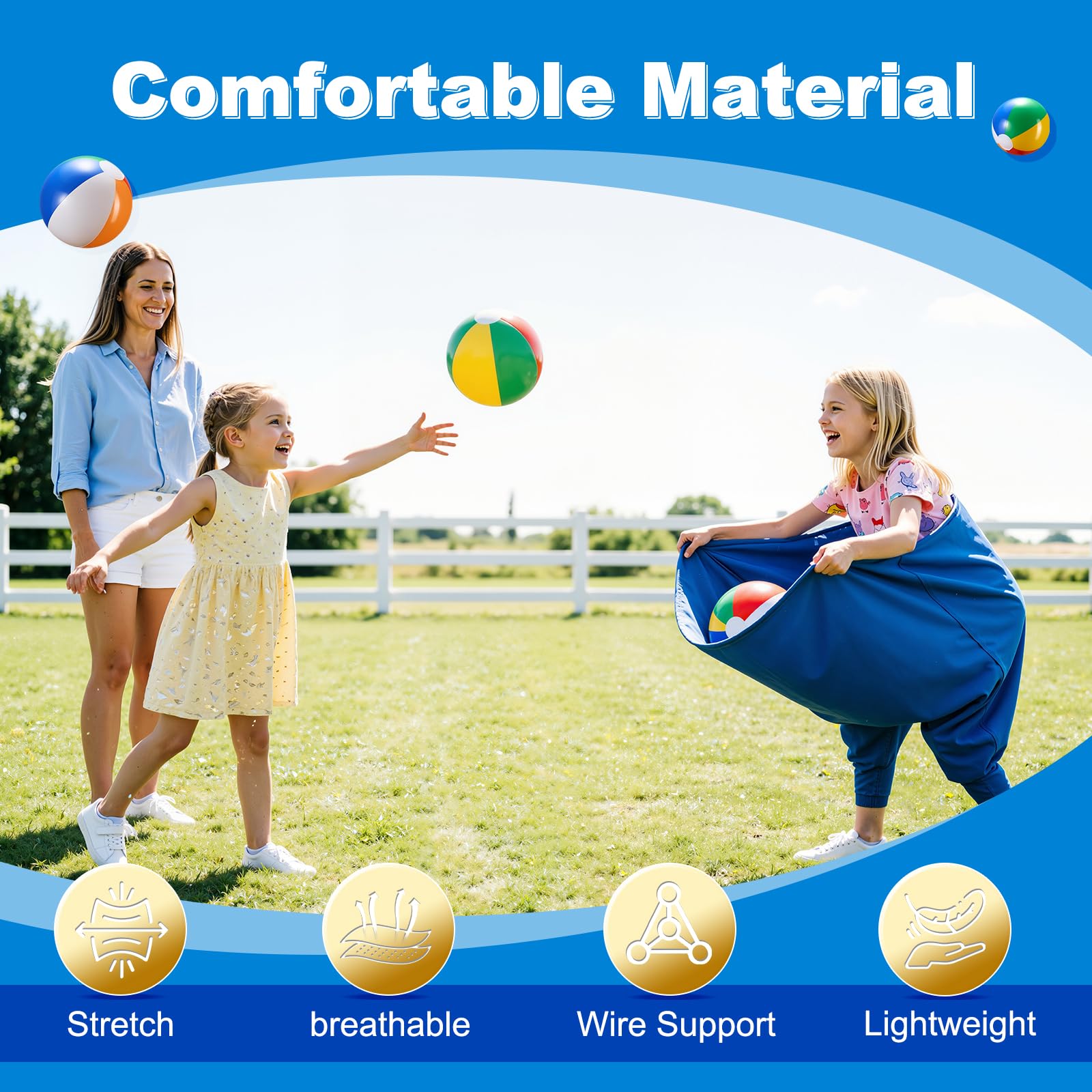 Juego de 4 pantalones de abuela para patio, juegos de fiesta familiar al aire libre con bolas rebotantes para adultos y niños, juegos de fiesta en el patio trasero de The Family Reunion Ultimate