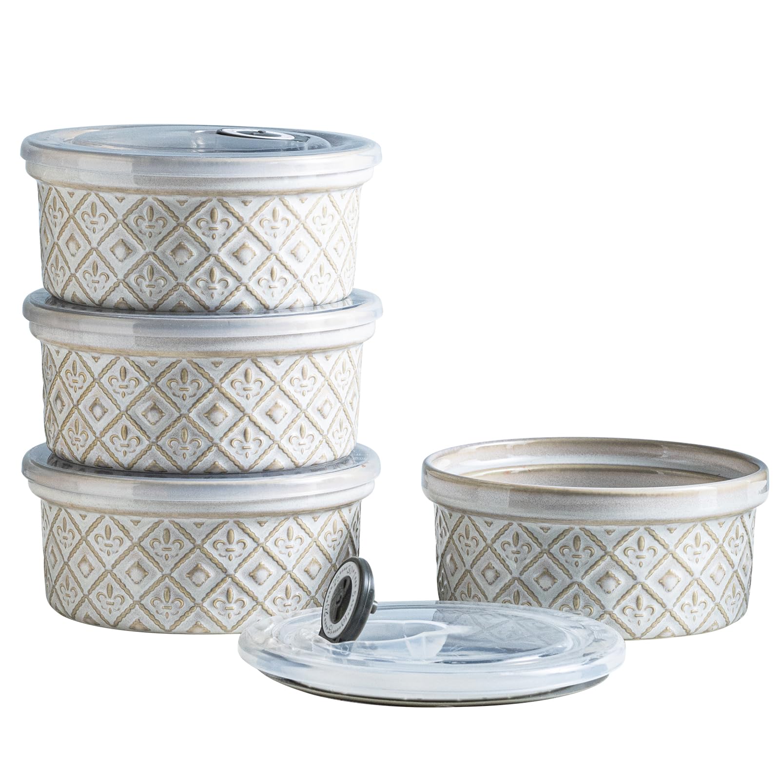 MISSYSSIM Ceramic Souffle Ramekins Set of 4