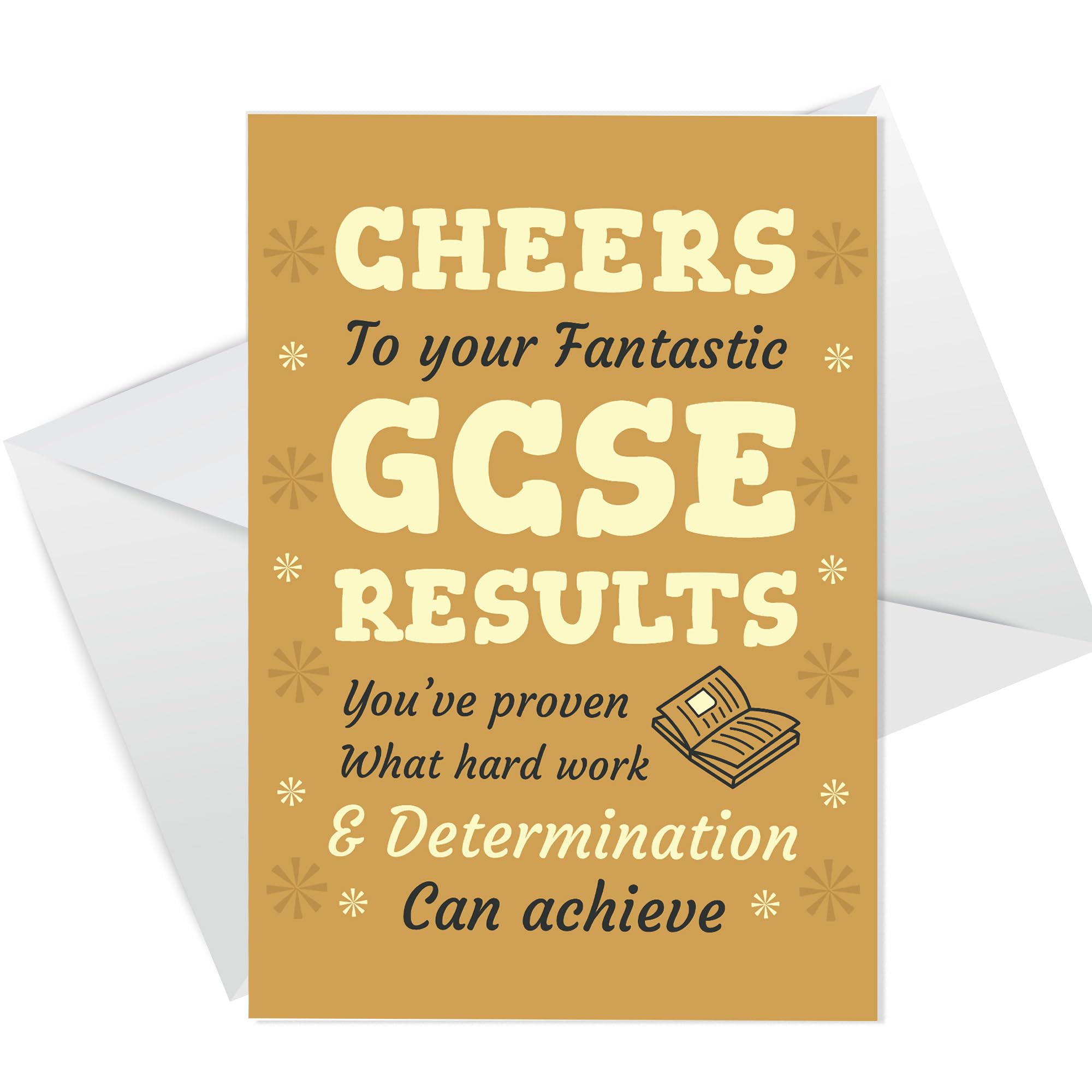 RED OCEAN Cheers To Your Fantastic GCSE Results Card For Daughter Son Granddaughter Grandson Congratulations Card For GCSE Results Day A6 Greetings Card From Mum Dad Nan