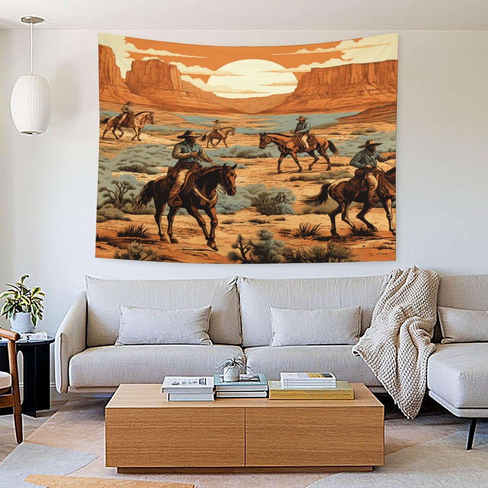 Buyidec Western Cowboy Wild Soul Tapestry Wall Hanging Art Deco Tapestries for Bedroom Living Room Dorm