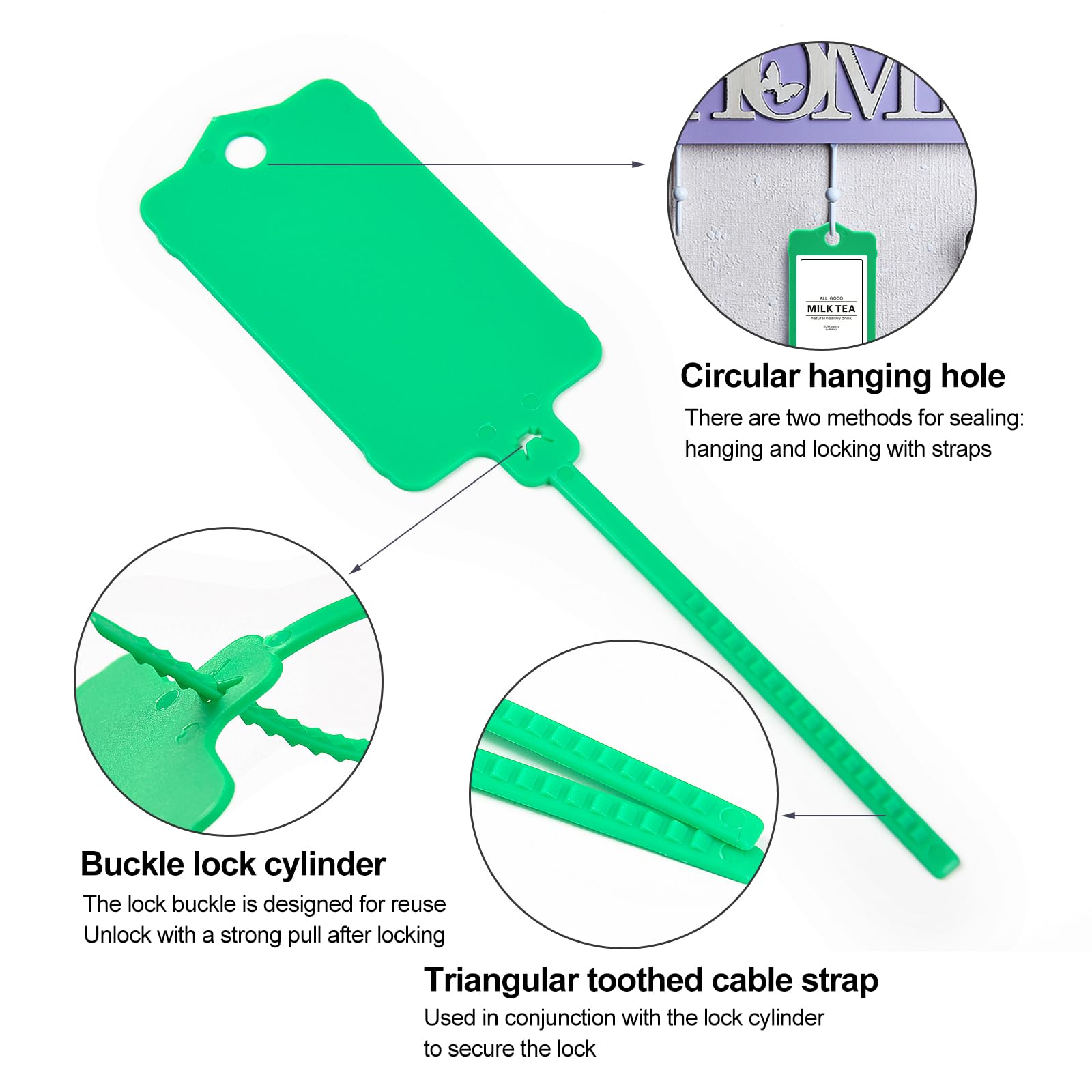 Snapklik.com : LeadSeals 100pcs Blank Plastic Tags For Labeling ...