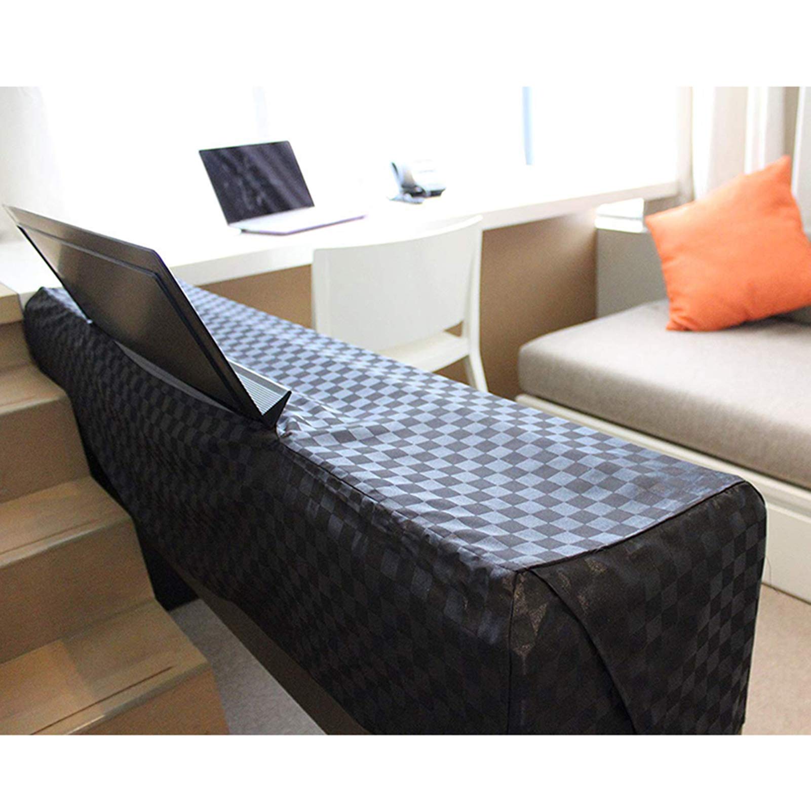 Copertura Per Pianoforte Digitale 88 Tasti - Anti Polvere In Pelle PU, Nero, Con Leggio - Foto 5