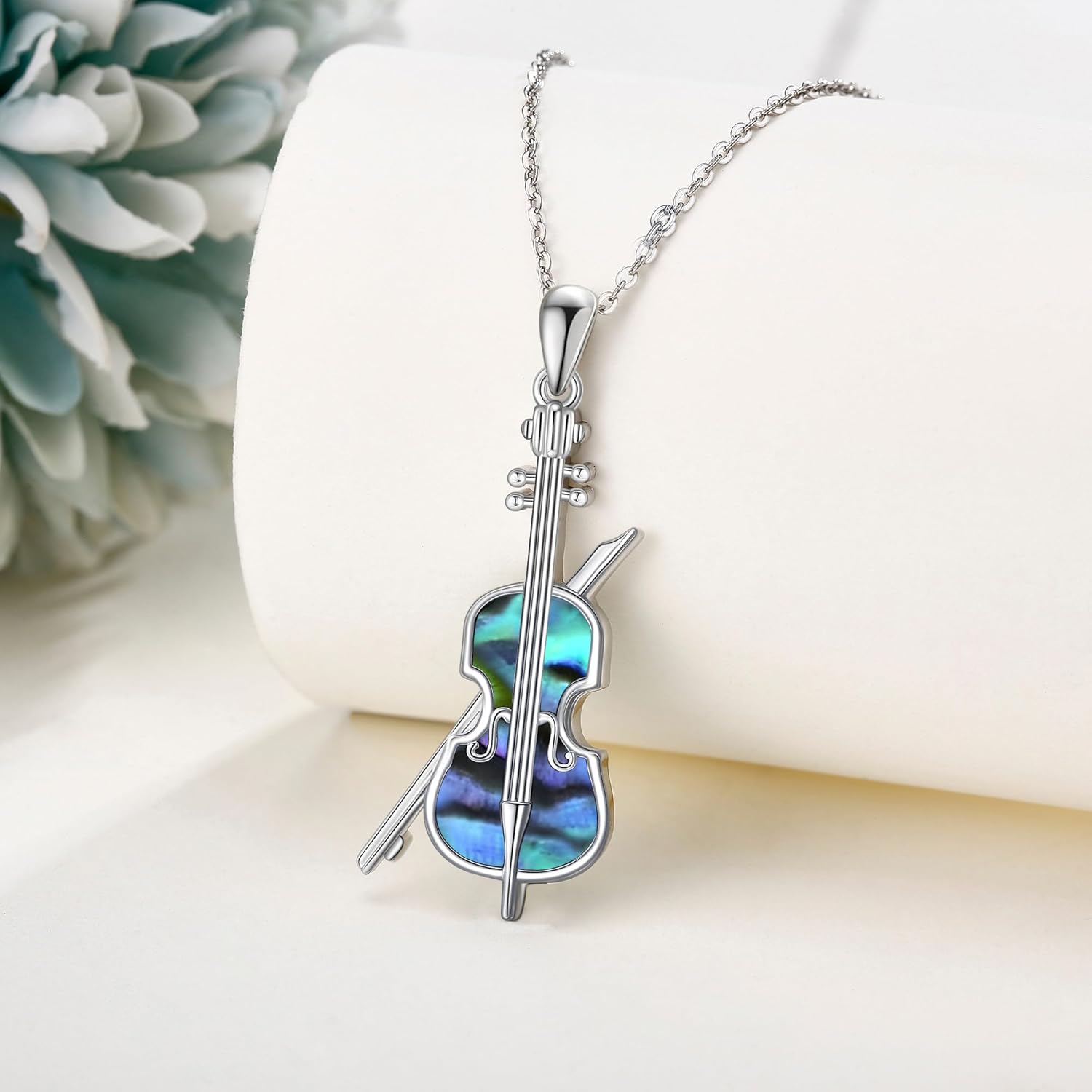 YAFEINI Violinist Cellist Gifts for Her 925 Sterling Silver Cello Violin Pendant Necklace Music Jewelry for Women Birthday Christmas Gifts - Image 4