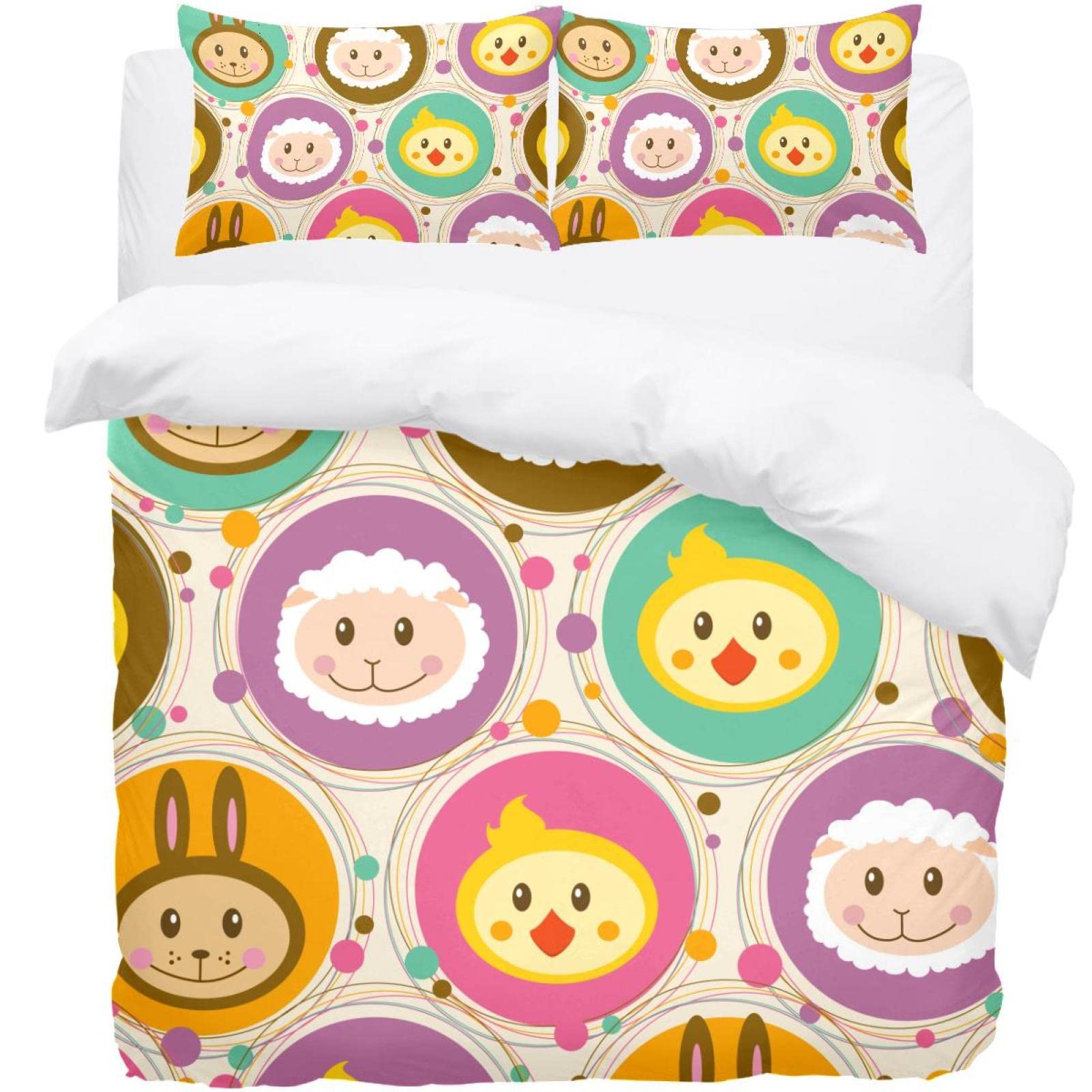 Housse de couette Supersoft avec taies d'oreiller pour lit douillet