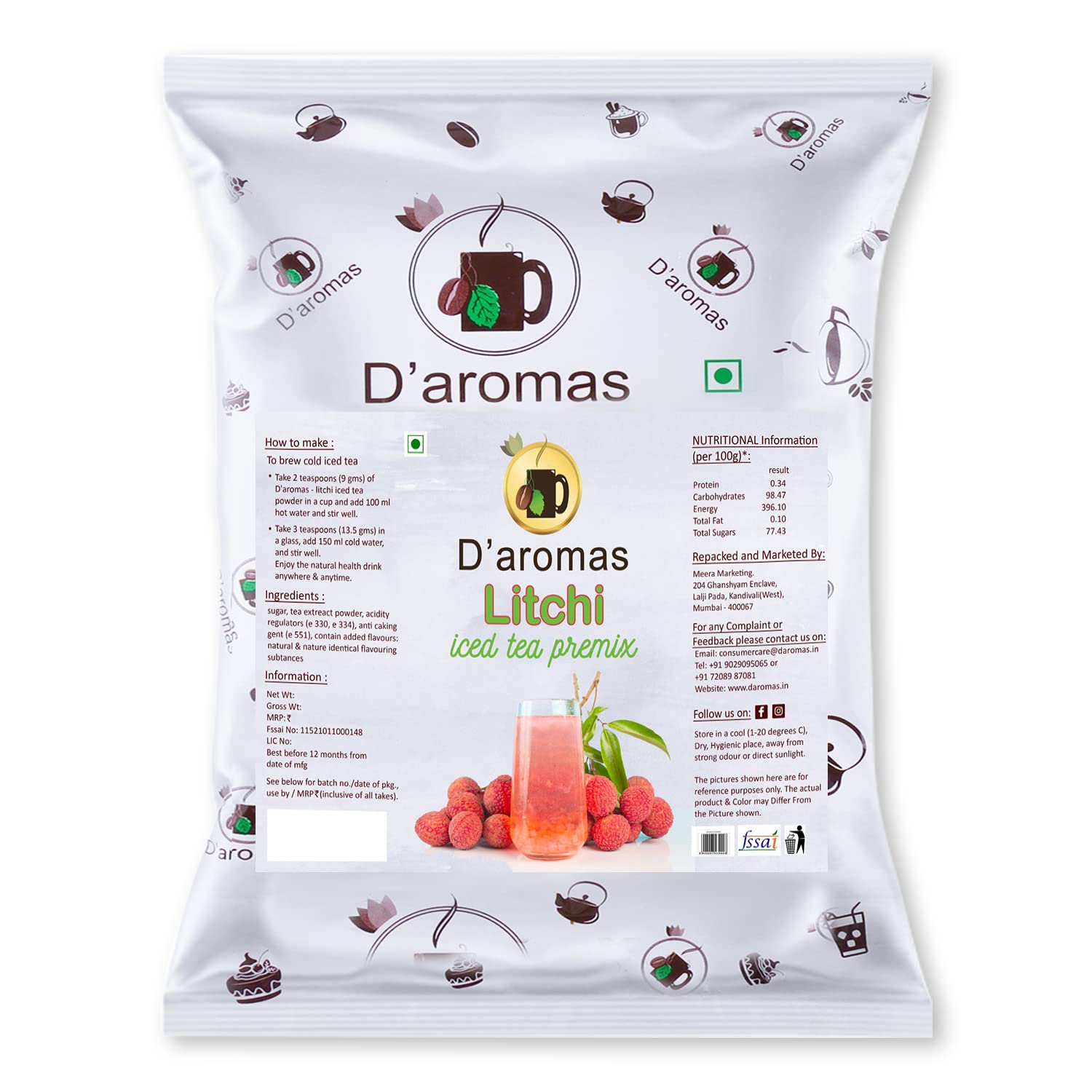 Daromas Litchi Ice Tea 500g, Instant Premix Ice Tea Powder, Ready to Drink Iced Tea, Summer Drink (B09XKKYLY9) Amazon Price History, Amazon Price Tracker