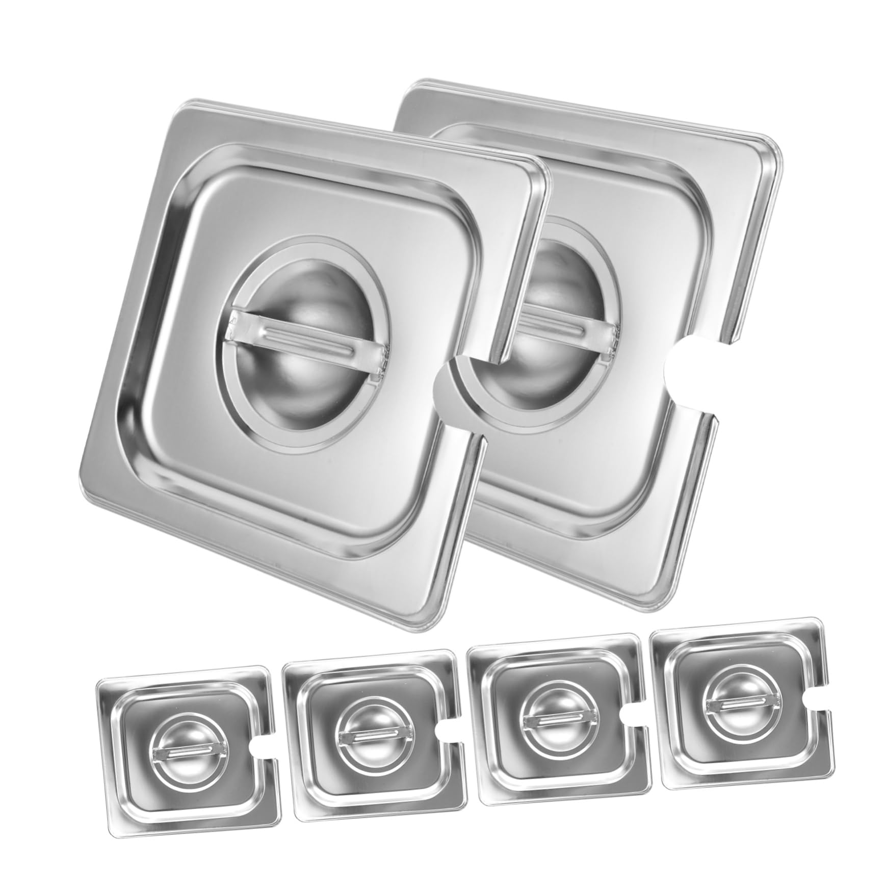 Coperchio in Acciaio Inox 1/6 Apertura, Set 6 Pezzi