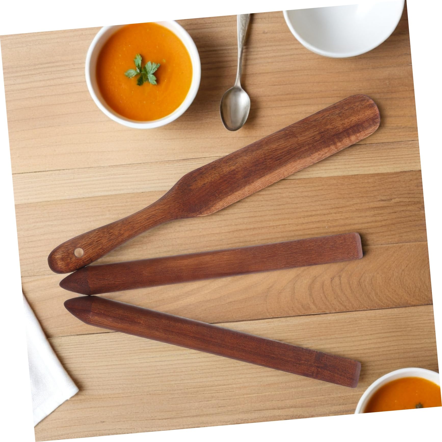 MAGICLULU 3piezas Varilla de Madera de Acacia para Remover Masa Madre Espátula para Masa Madre Utensilios de Cocina para Mezclar Pan para Cocinar y Hornear