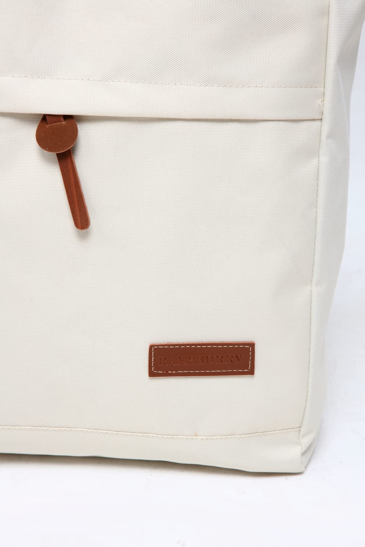RAMSBURRY Unisex Bej Su Geçirmez İmperteks Kumaş Üçü Bir Arada Omuz El Sırt Çantası (Bej)
