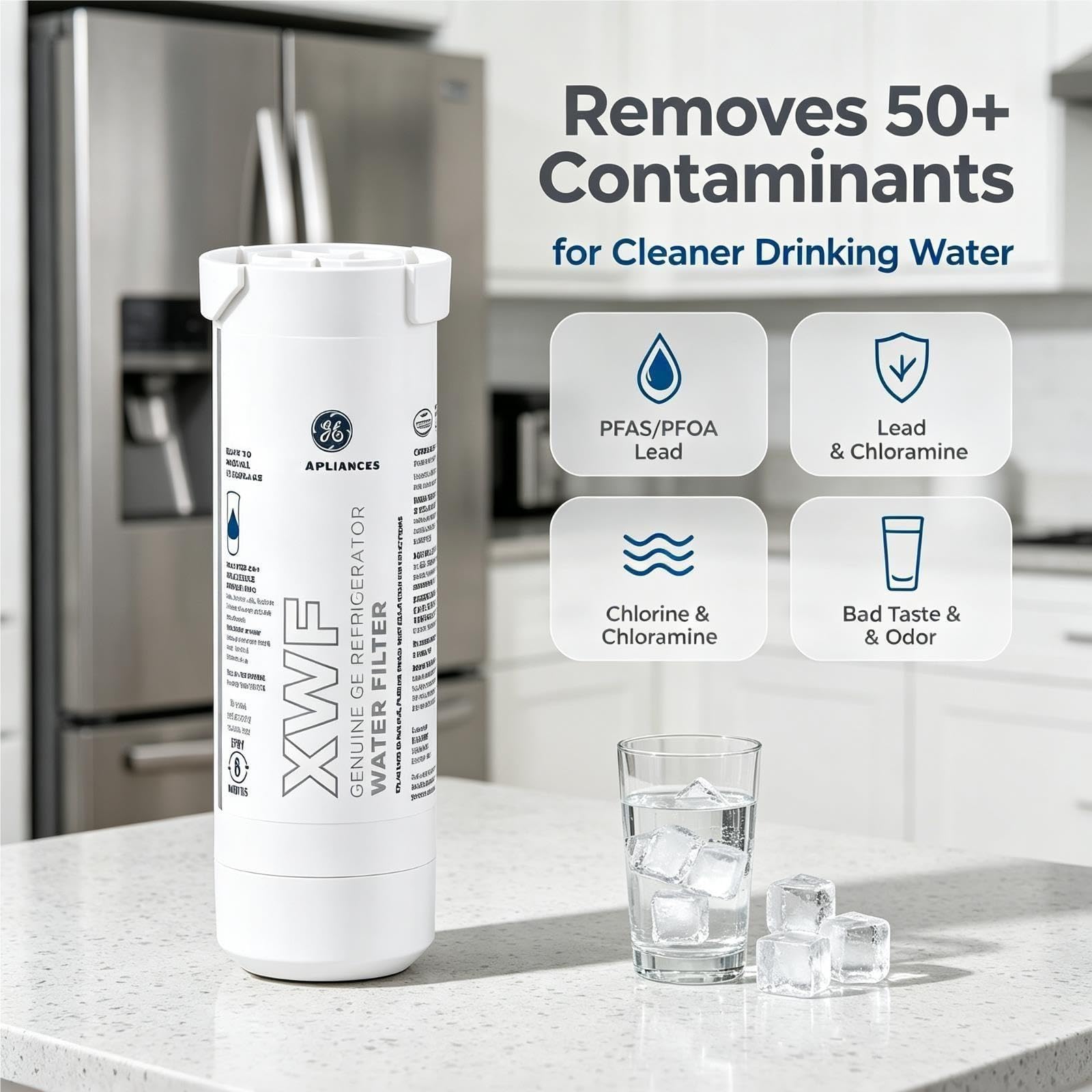 Reemplazo del filtro de agua del refrigerador compatible con GE XWF