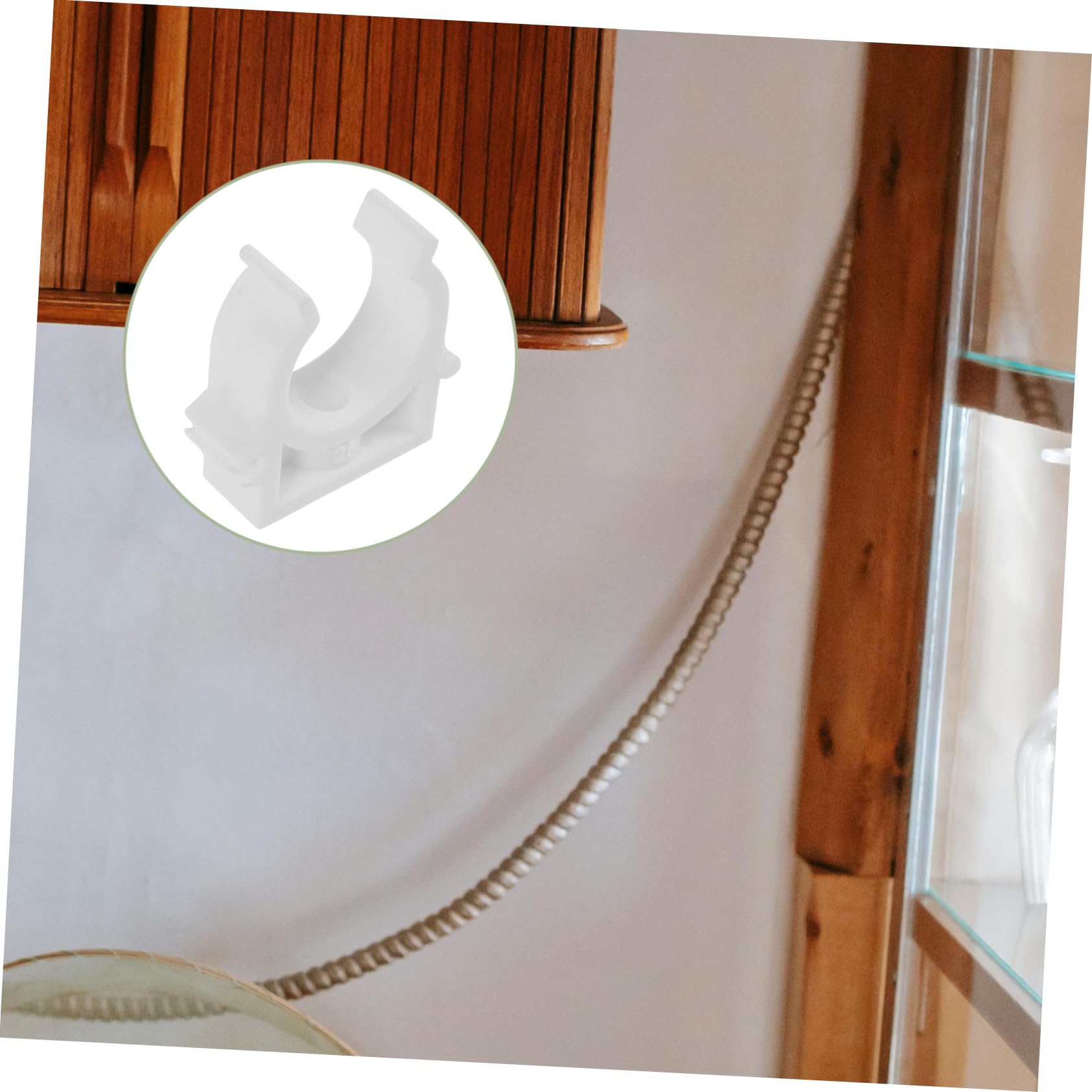 SOLUSTRE 1set Hose Clamp Water Pipe Clamps Tubing Buckles Oblong Pipe Clamp Tubing Clamps Pipe Clips Support Clamp Clamps for Pipe Square Pipes Clamp Pipe Supports Fence Clamp Abs 24pcs