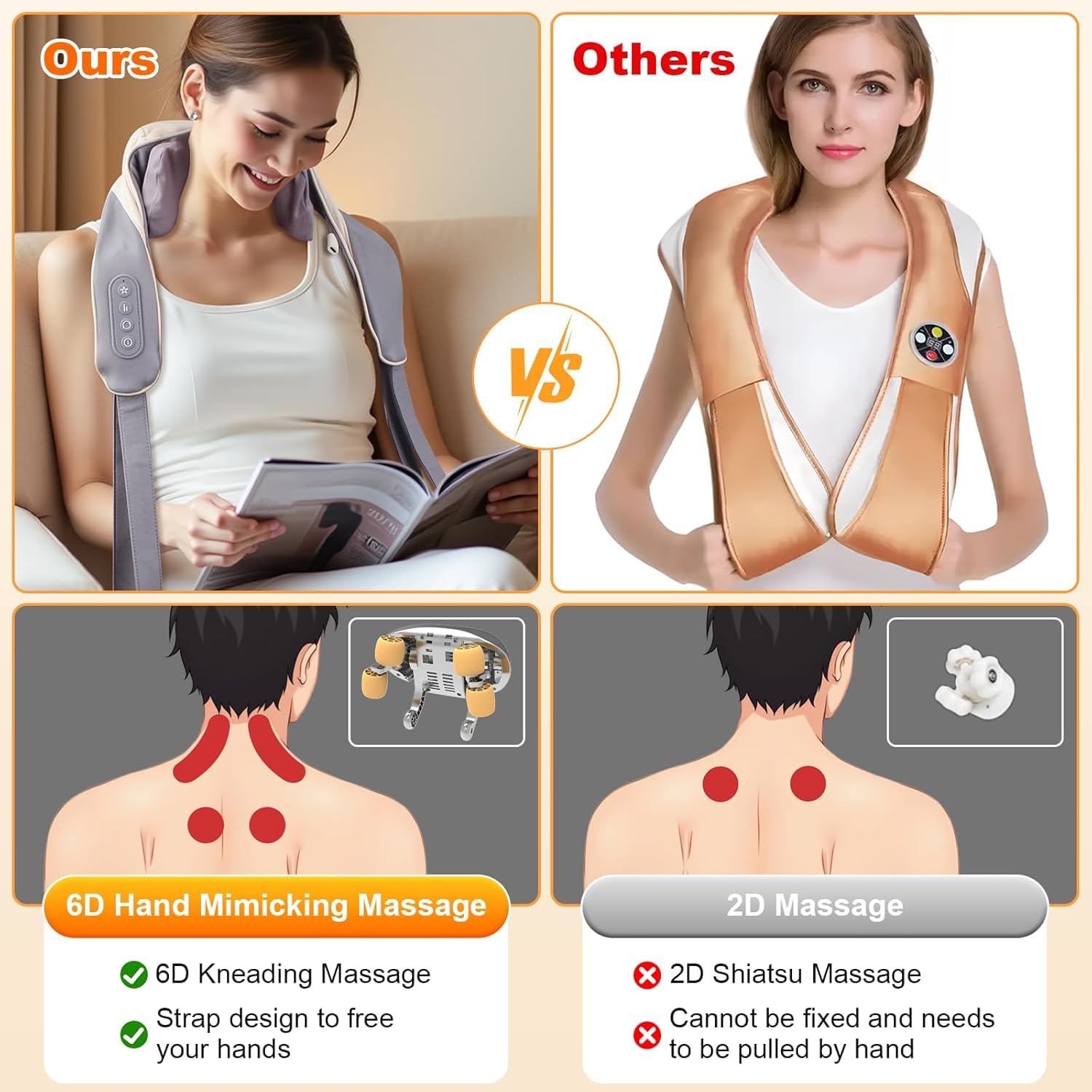 Neck and Back Massager, Neck Massager with Heating, Body Massager for Body Aches and Pains Relief, Electric Wearable 5D Cervical Neck Massage Machine for Deep Back, Shoulders (102) Neck and Back Massager, Neck Massager with Heating, Body Massager for Body Aches and Pains Relief, Electric Wearable 5D Cervical Neck Massage Machine for Deep Back, Shoulders (102)