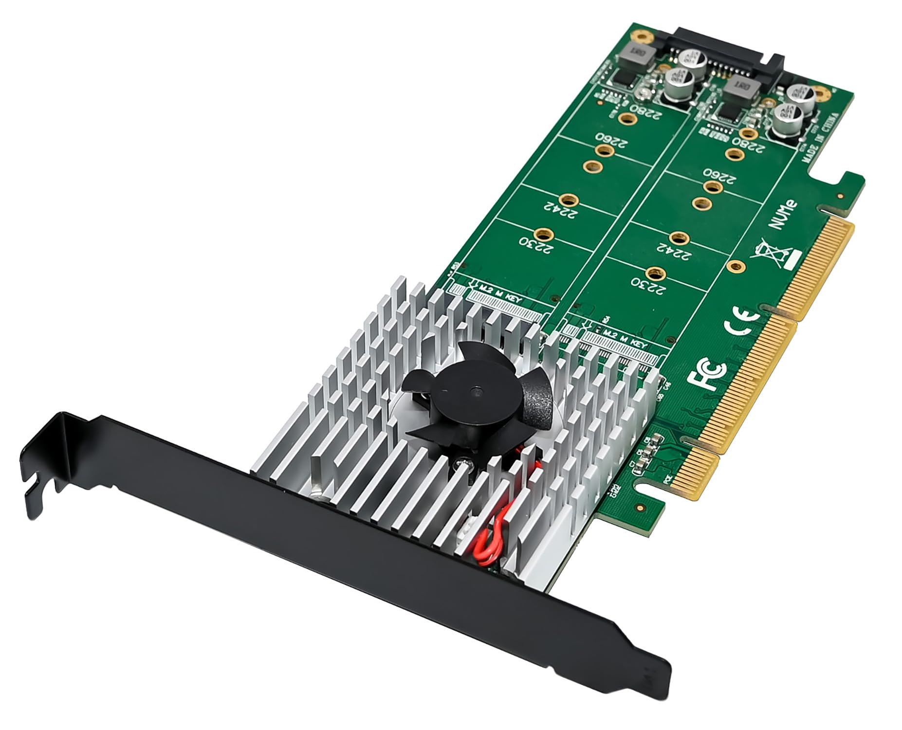 Dual M.2 NVMe PCIe Adapter, M.2 NVMe NGFF SSD to PCI-e 3.1