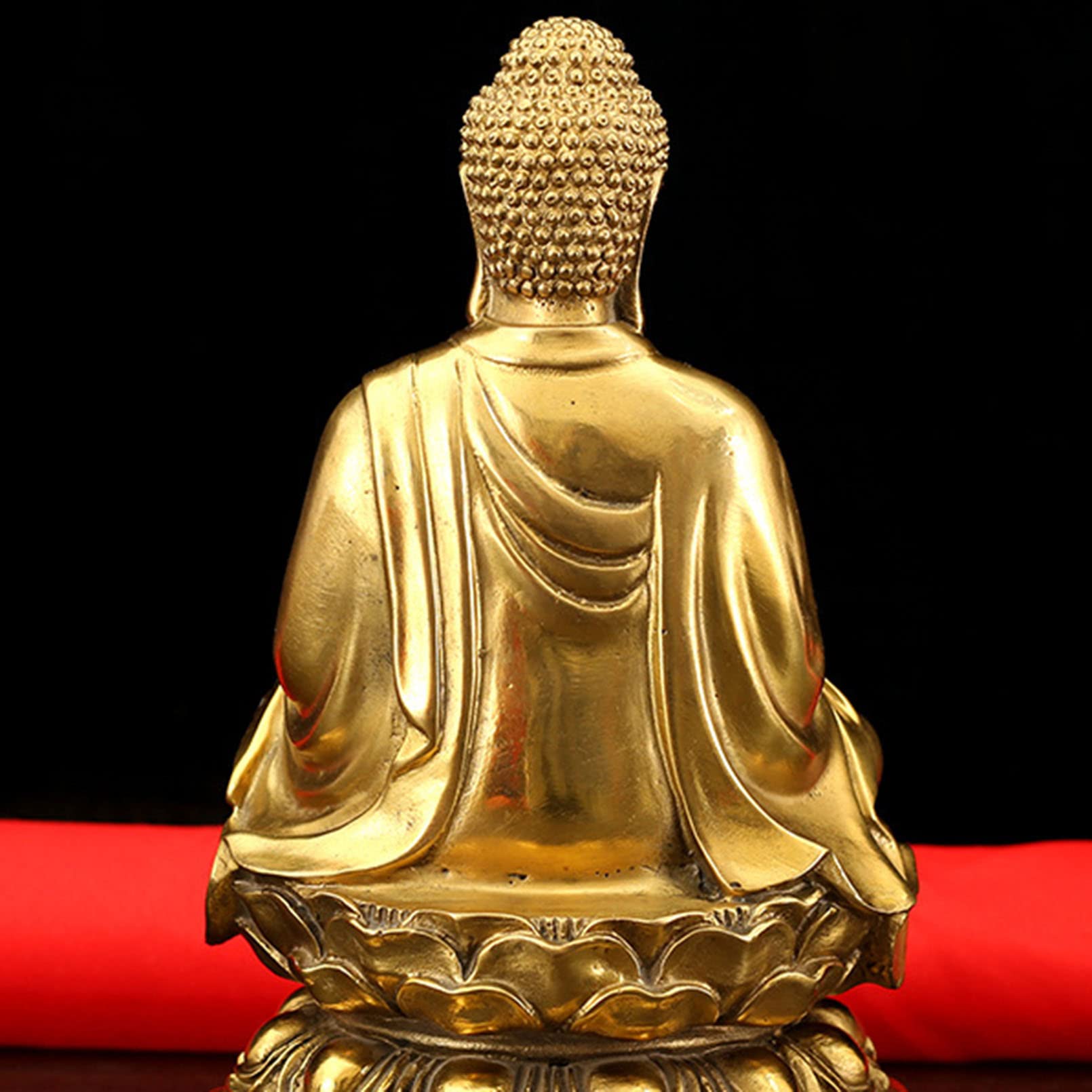 縁起置物】卍十二支御守本尊ー阿弥陀如来（亥年戌年）和田白玉