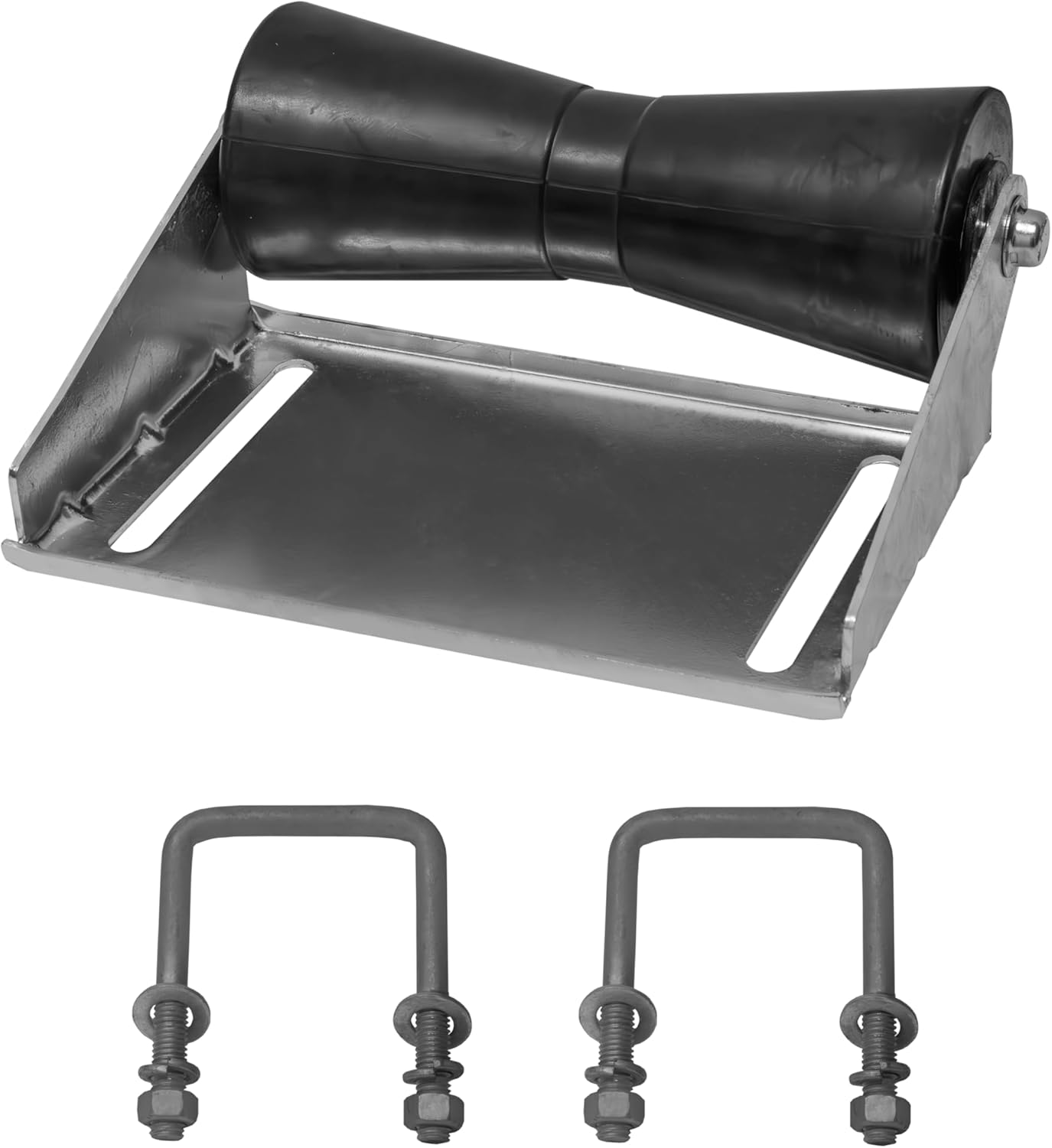 Extreme Max 3006.7152 Keel Roller Kit – 12-Inch Boat Trailer Roller for 3x3 Cross Members, Non-Marking Poly Construction, Smooth Launch Assist, Corrosion-Resistant Mounting Bracket