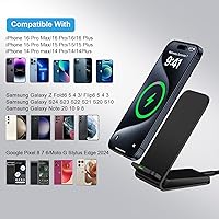 Vista 7 de Google Pixel 9 Wireless Charger Stand Fast Charging for Pixel 10 Pro XL 10A 9A 9 Pro XL Fold 9 8A 7A 8 7 6 Pro,15W Phone Wireless Charger Station