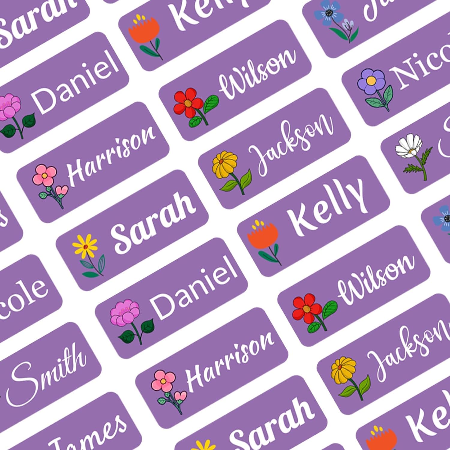 100Pcs Custom Name Labels Stickers for Kids Personalized