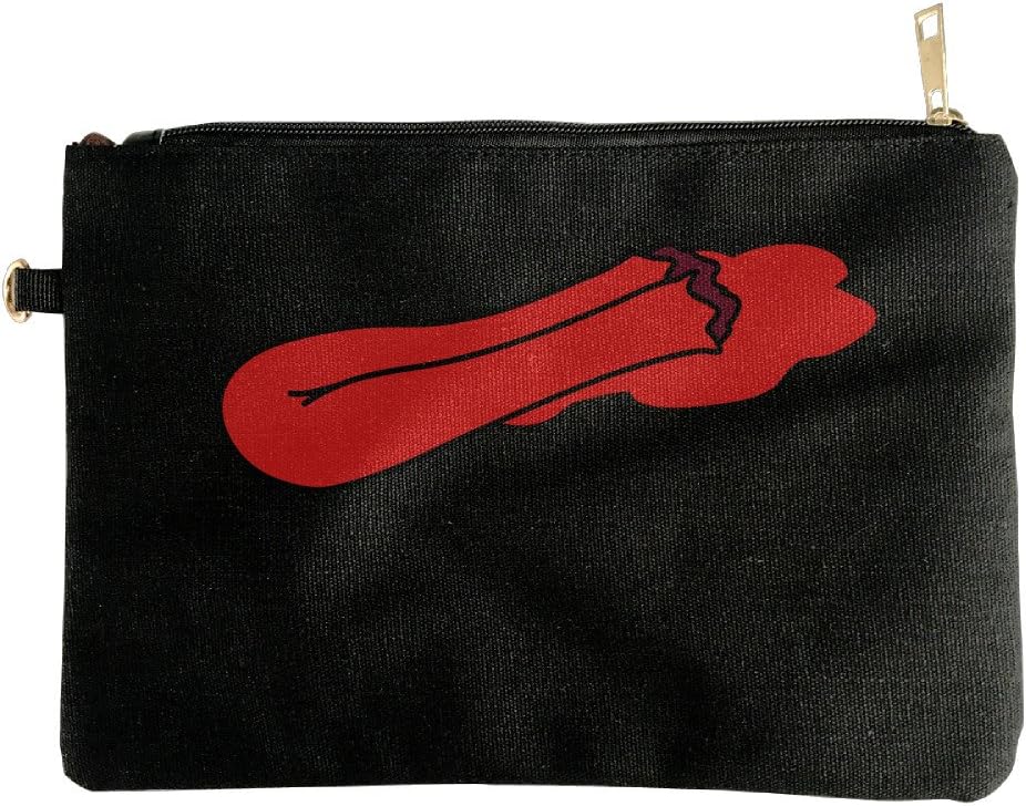 Death Tongue Zipper Canvas Bag,Metal Zipper,Clip Multi Purpose