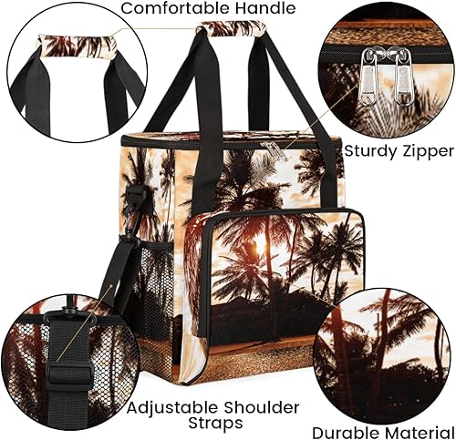 Miniatura 6 de Bolsa de transporte para cafetera con estampado de árboles marinos para Keurig K-Mini o K-Mini Plus K-Mini Plus K-Cup Pods, portátil, bolsa de viaje