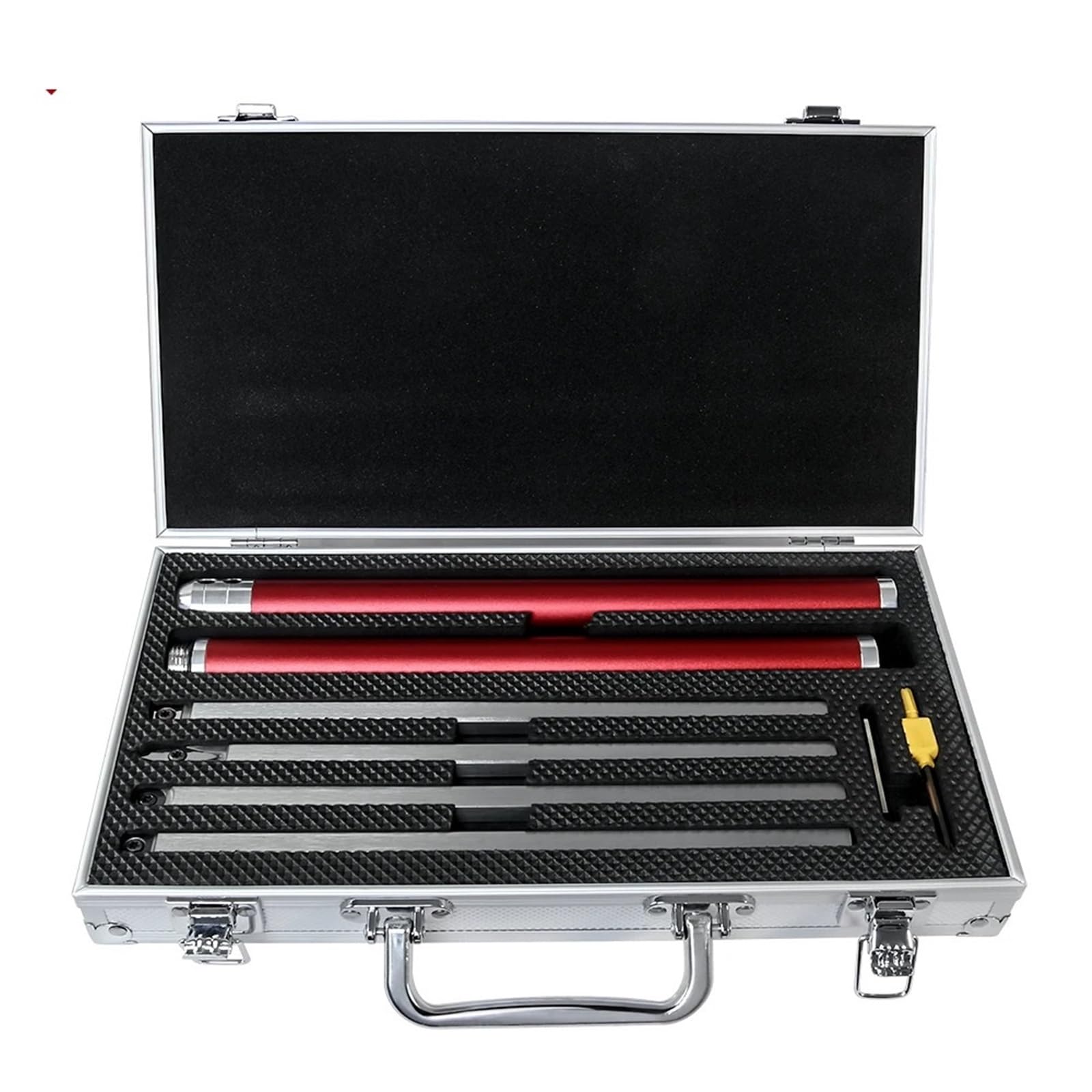 Outil de Tournage sur Bois, Tour à Bois, Ensemble de Ciseaux, Fraise à Insert en carbure, Barre en Acier Inoxydable, boîte de Rangement en Aluminium