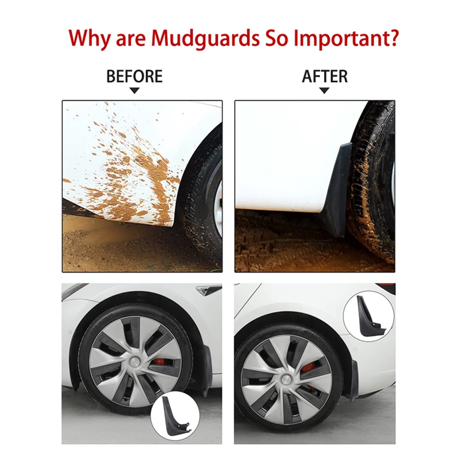 4-tlg Schmutzfänger Für Audi Q7 Sline SQ7 2015-2019 - ABS Schutzbleche