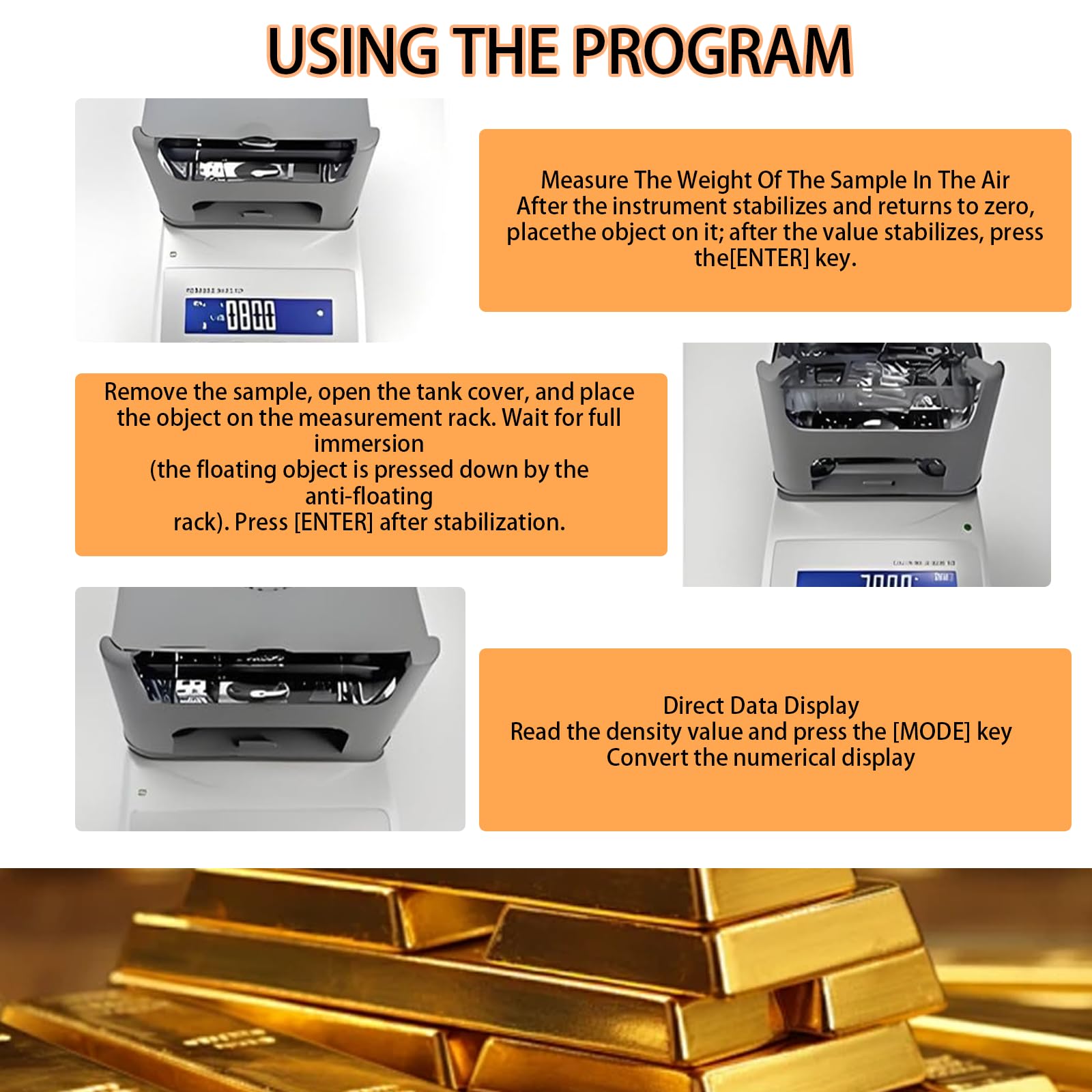 Probador digital de pureza de oro con pantalla LCD para joyas y metales preciosos, dispositivo preciso y fácil de usar para evaluar oro y plata