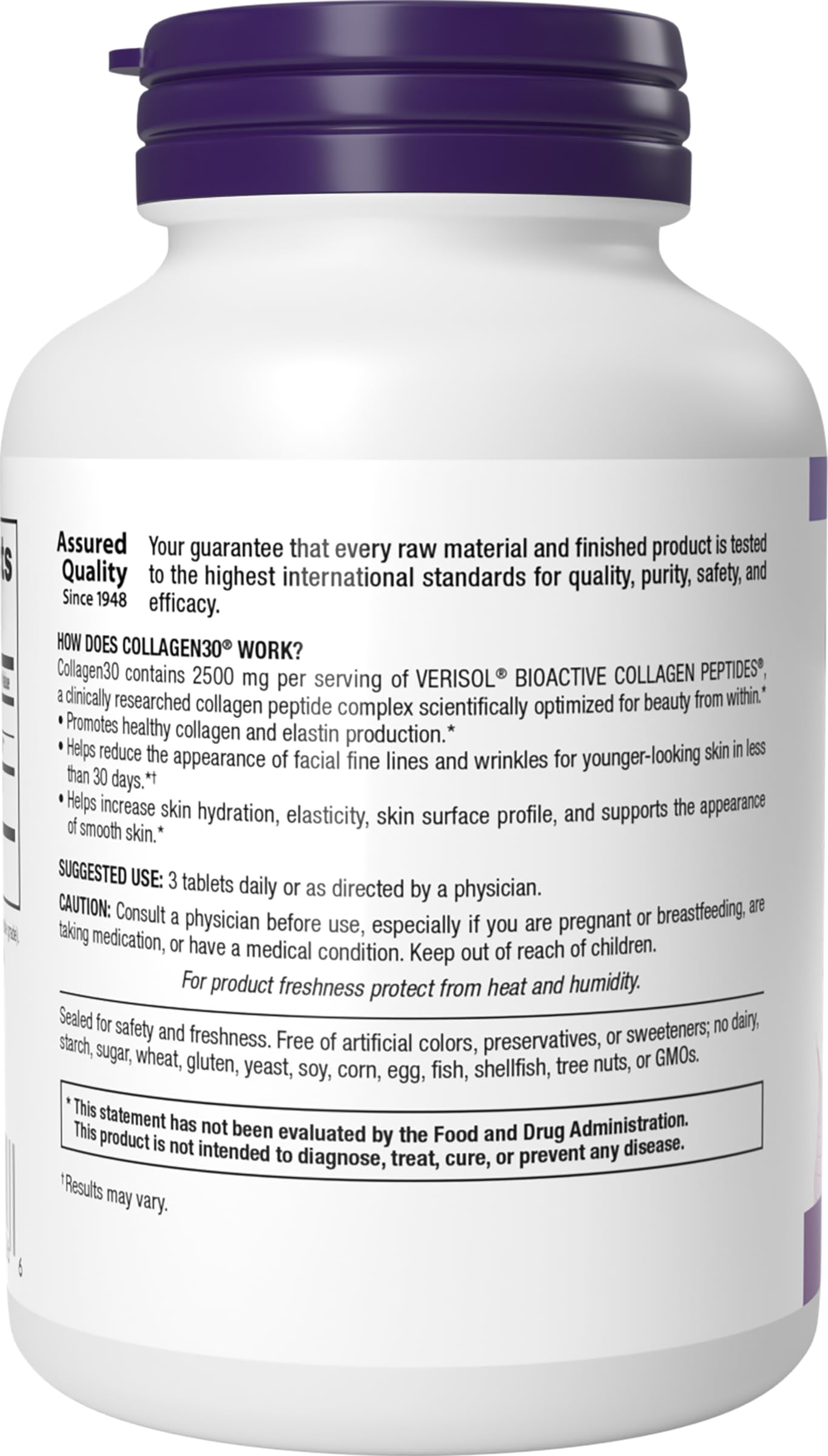 Webber Naturals Hydrolyzed Collagen Peptides, Anti-Wrinkle, 180 Tablets — Amazon image 8