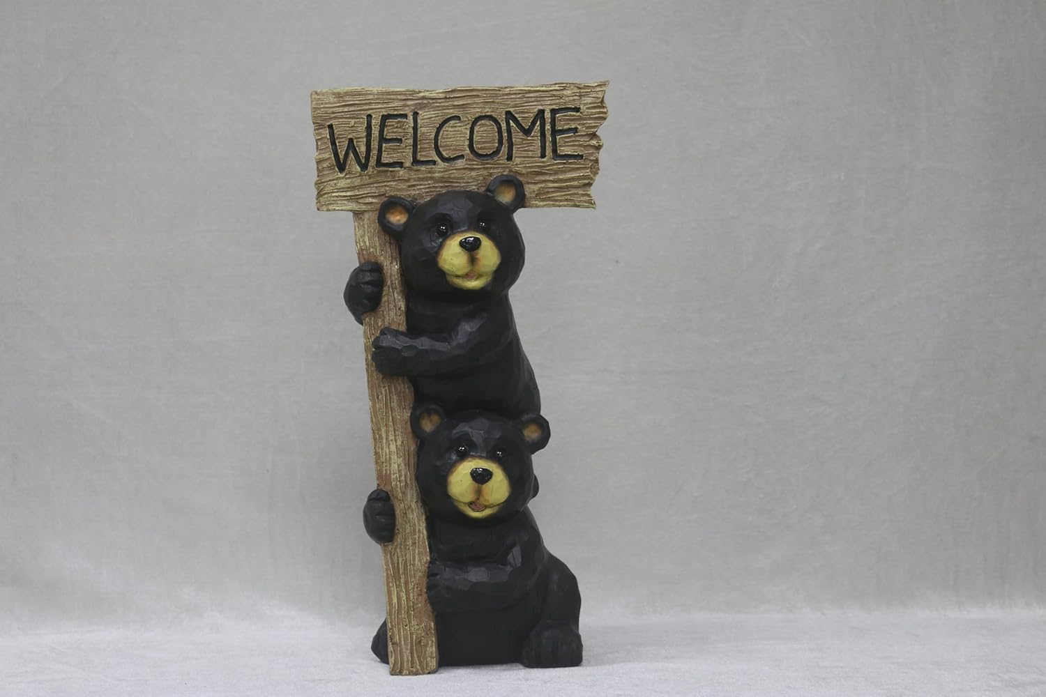 Stacking Bears with Welcome Sign for Garden or Home