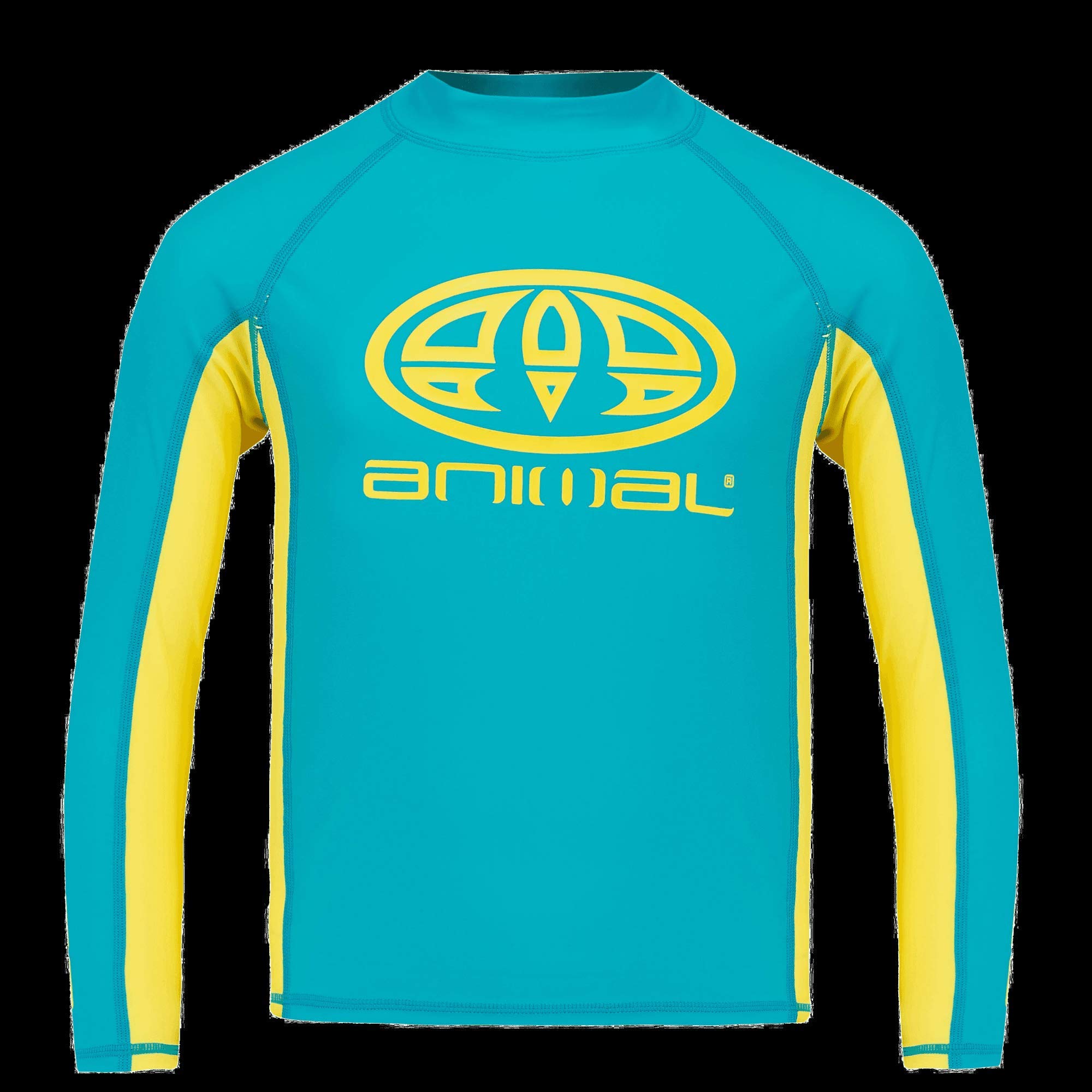 Animal Kids Junior Ragazzi Fontaine Maniche Lunghe Quick Dry Rash Vest Top Bluebird Blue UPF 50+