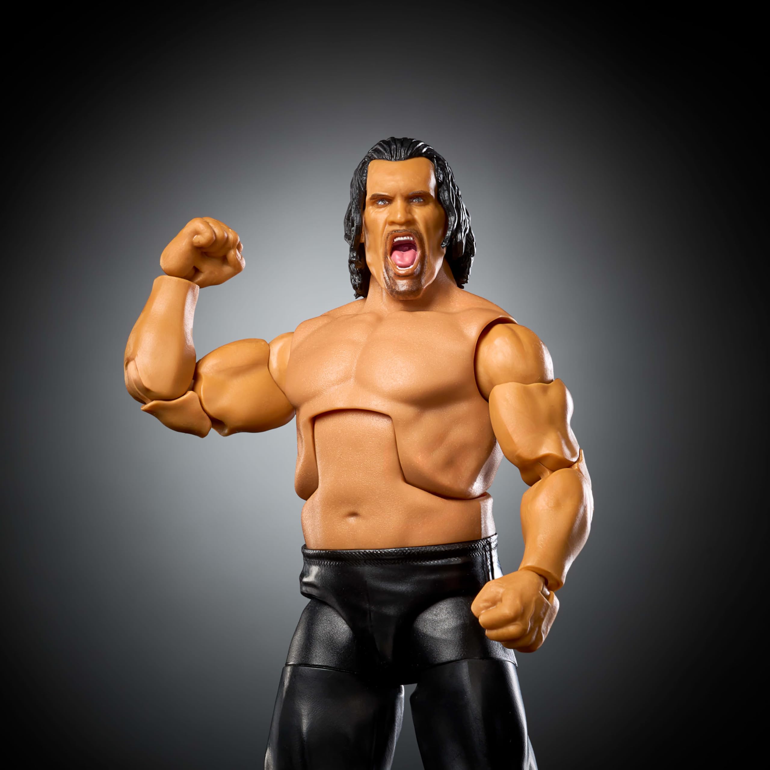 Mattel WWE Elite Actionfigur & Zubehör, Serie #123 Set, 15,2 cm großes Sammlerstück Great Khali mit 25 Gelenkpunkten & austauschbaren Händen