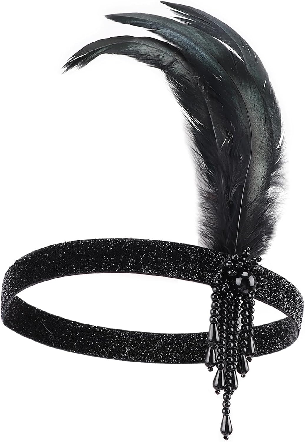 DRESHOW 1920s Great Gatsby Accessories for Women Flapper Headpiece Headband Gloves Costume Harlem Nights Accessories Set - Image 2