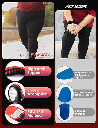 Miniatura 4 de Plantillas de soporte de arco para hombres y mujeres, insertos de soporte de arco para hombres, Negro -