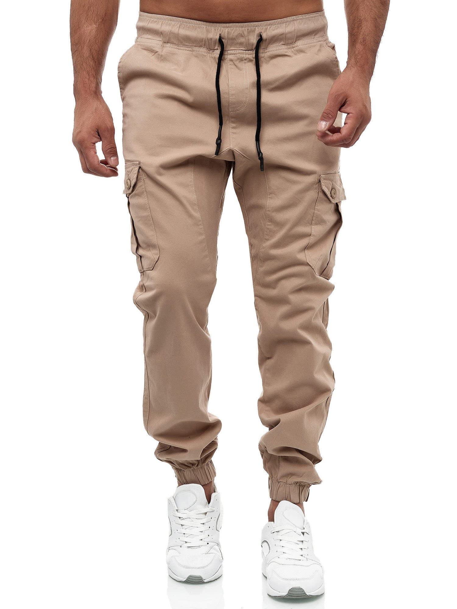 Tazzio Pantaloni cargo da uomo Jogger Chino Regular Fit Jeans 16610