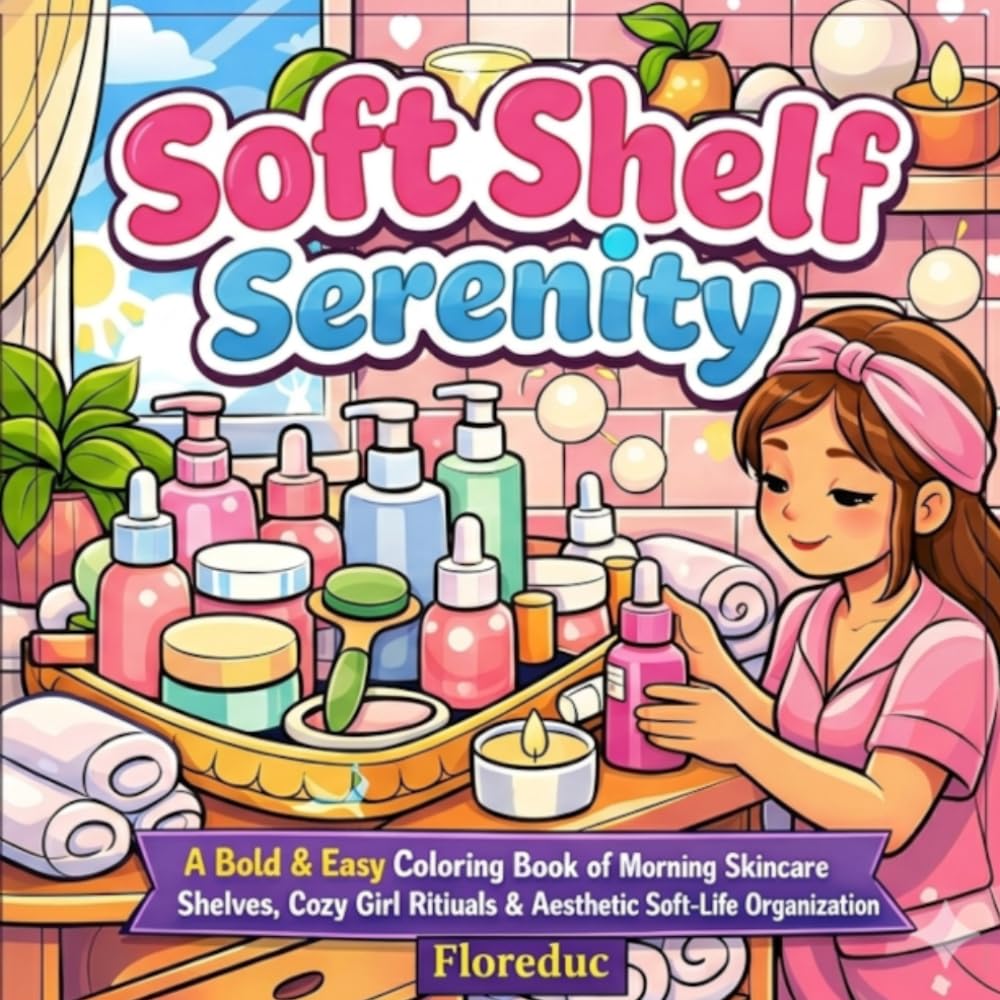 Soft Shelf Serenity: A Bold & Easy Coloring Book of Morning Skincare Shelves, Cozy Girl Rituals & Aesthetic Soft-Life Organization
