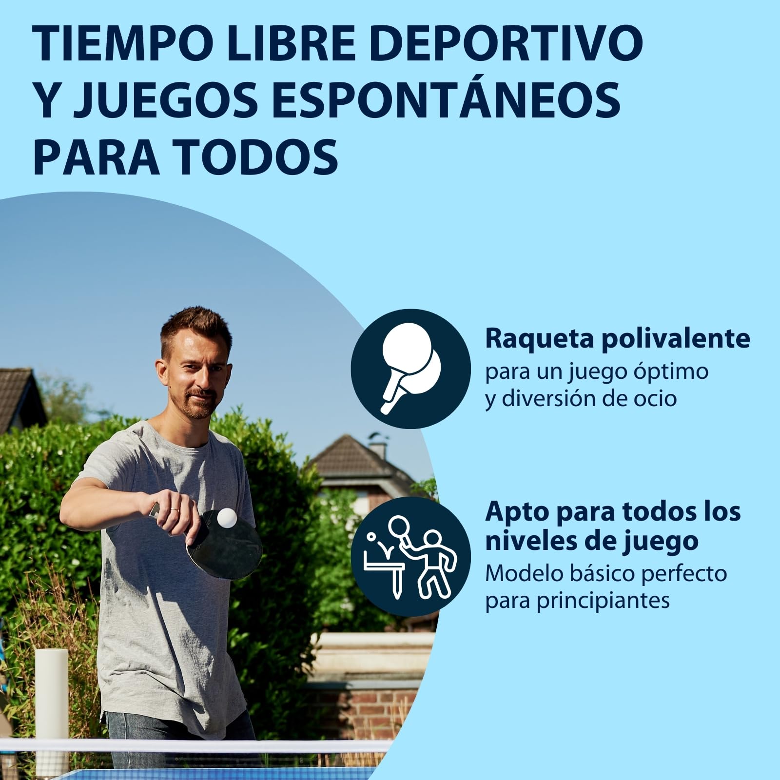 HUDORA Raqueta de Tenis de Mesa Game - Pala de Ping Pong Superficie de Torneo ITTF Karate - Pala de Pimpón para Principiantes y Profesionales - Raqueta de Tenis de Mesa de Madera