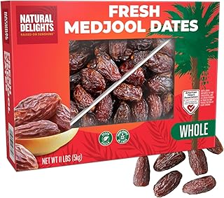 Natural Delights Medjool Dates – Large & Plump Whole Dates Medjool, Non-...