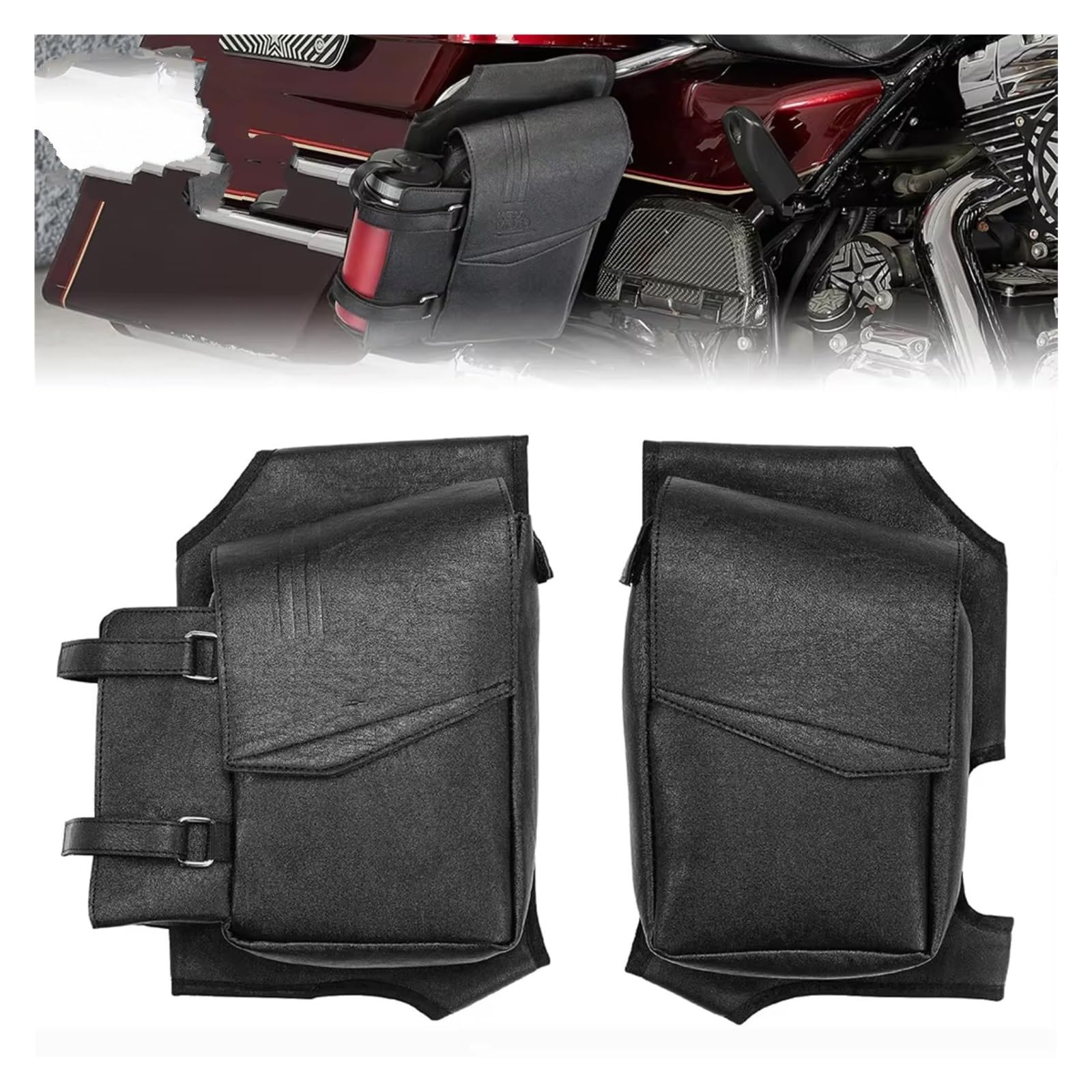 Compatibile Con Electra 2 Pezzi Glide Borse Borsa Laterale Moto Protezione Organizzatore Portabicchieri Accessori Strumenti Archiviazione Sacche Moto
