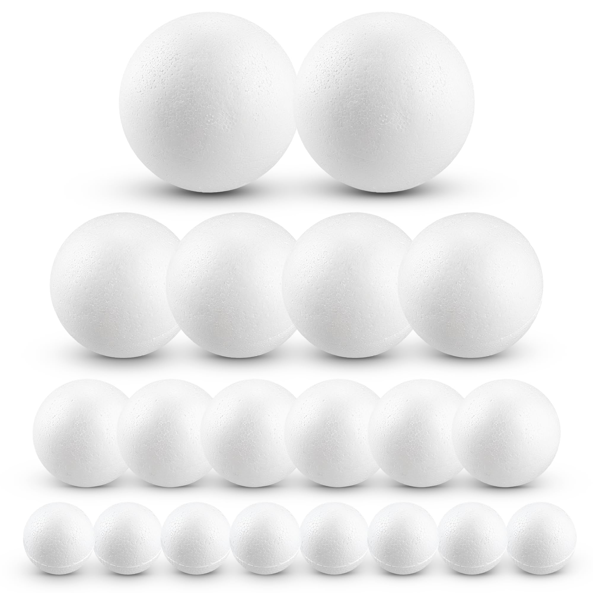 Netuno 4Cm 6Cm 8Cm 10Cm Set Of 20 White Polystyrene Balls 8X4 Cm 6X6 Cm 4X8 Cm 2X10 Cm Foam Craft Spheres Diy Christmas Ornaments Handmade Decorations