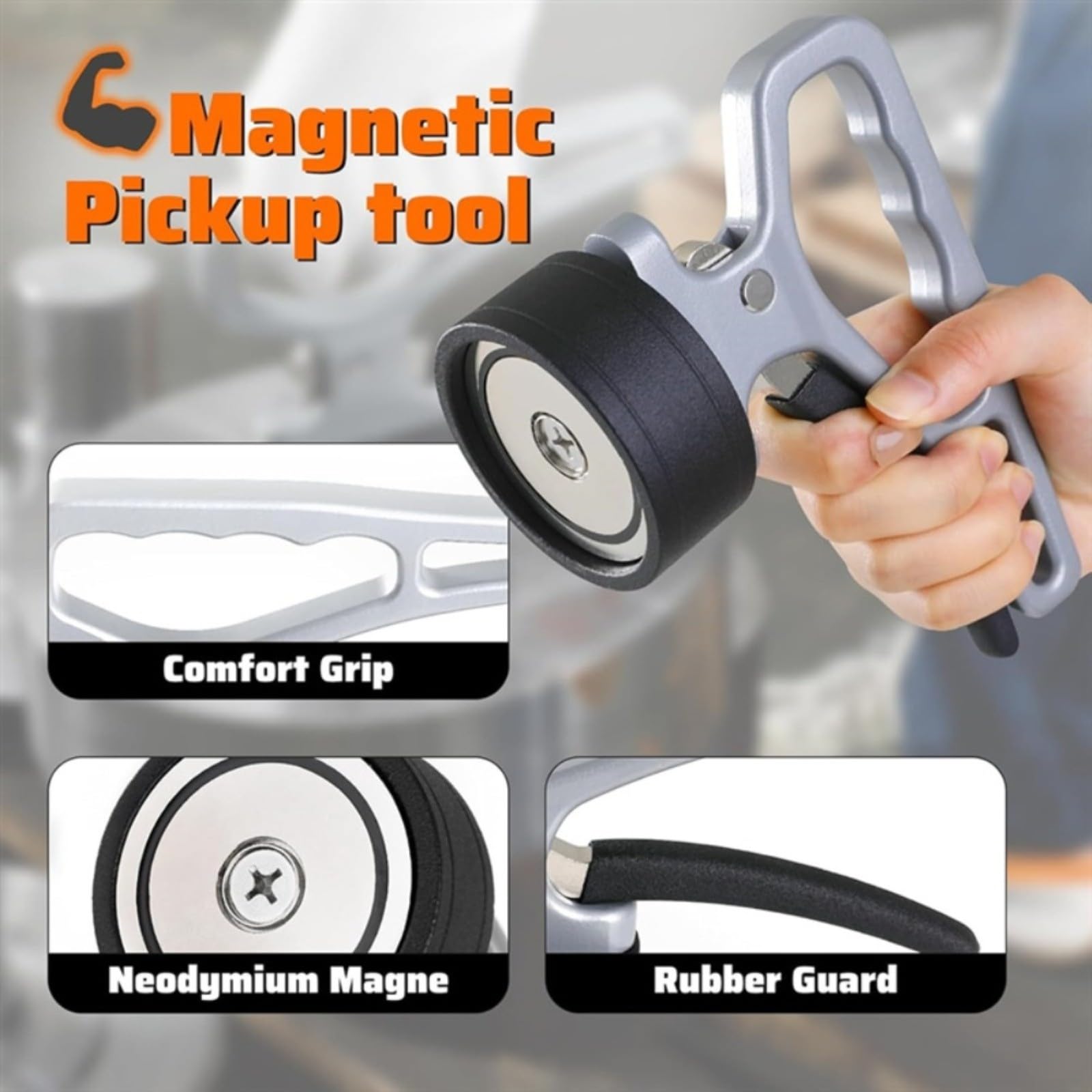 Strumento magnetico di raccolta per fogli, magnete permanente