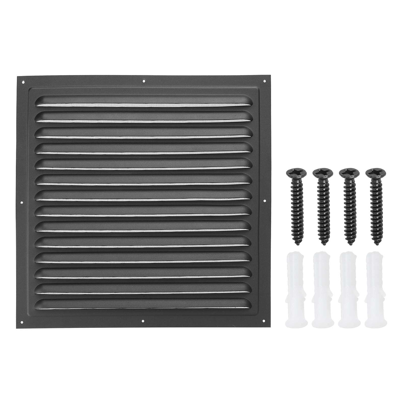 Grille de ventilation pignon aluminium noir anti-débris pour comble