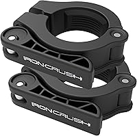 Vista 8 de Iron Crush Pinzas olímpicas para barra – Abrazaderas de gimnasio ajustables y delgadas para máxima capacidad de peso – Cerraduras de barra de Azul