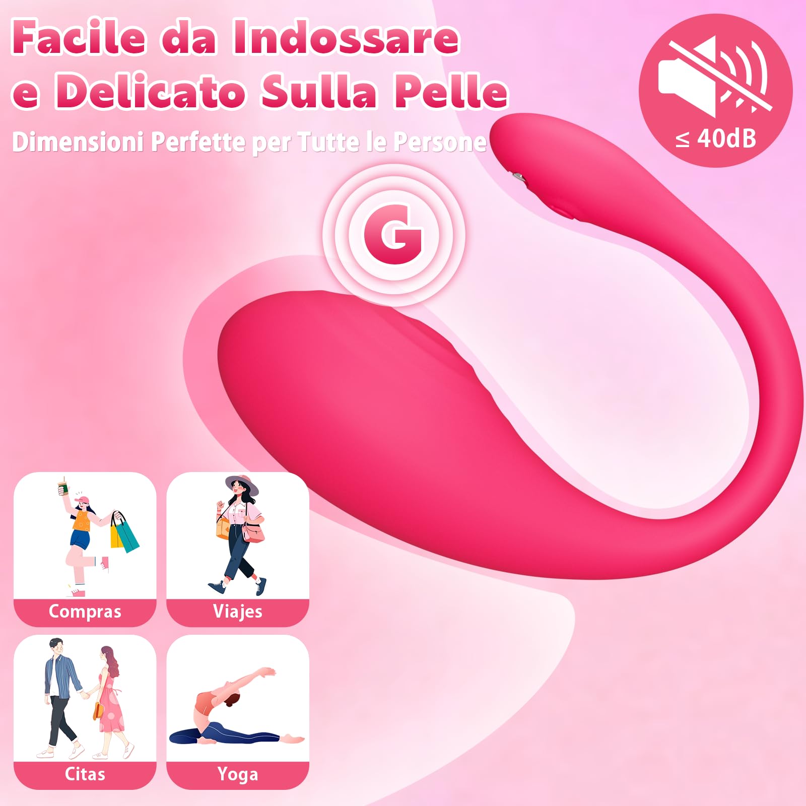 Vibratore Donna Sex Toys,Vibratore Portatile a 10 Modalità conTelecomando Bluetooth, Vibratore in Silicone App Control, Punto G Dildo Anale Vibratori per Coppia Sex Toy